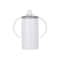 Craft Express 2ct. 13oz. White Sippy Cup with Spout Stainless Steel Set